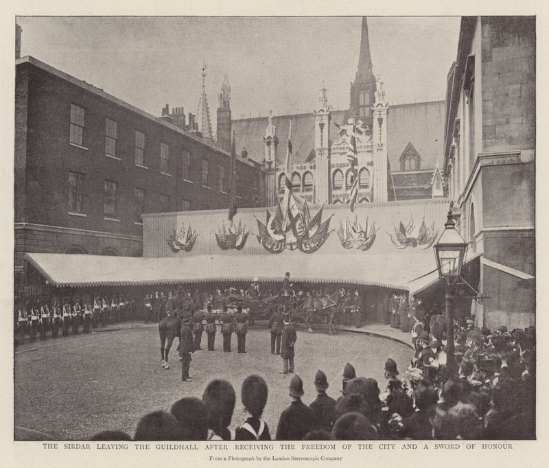 The Sirdar Leaving the Guildhall After Receiving the Freedom of the City and a Sword of Honour by English Photographer