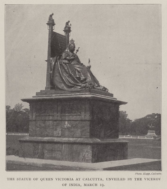 The Statue of Queen Victoria at Calcutta, Unveiled by the Viceroy of India, 19 March by English Photographer