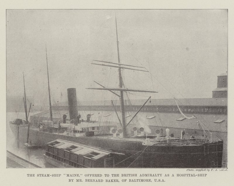 The Steam-Ship Maine, Offered to the British Admiralty as a Hospital-Ship by Mr. Bernard Baker, of Baltimore, USA by English Photographer