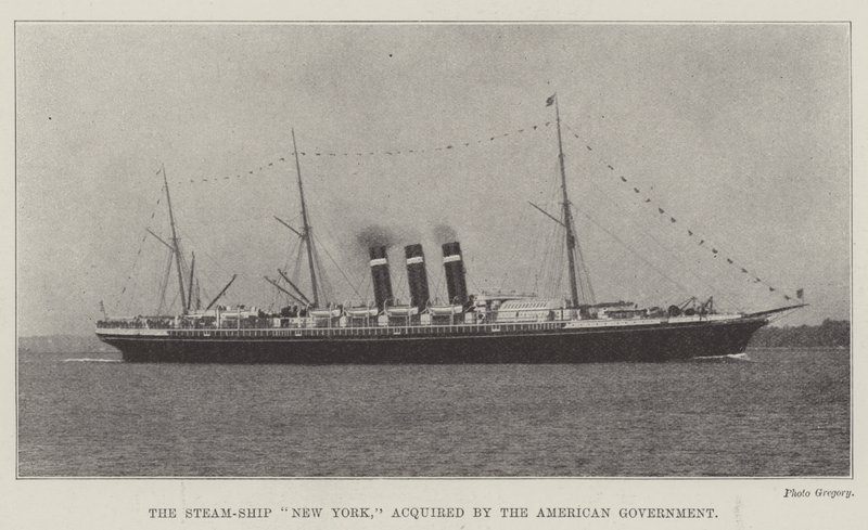 Steam-Ship New York, acquired by the American Government by English Photographer