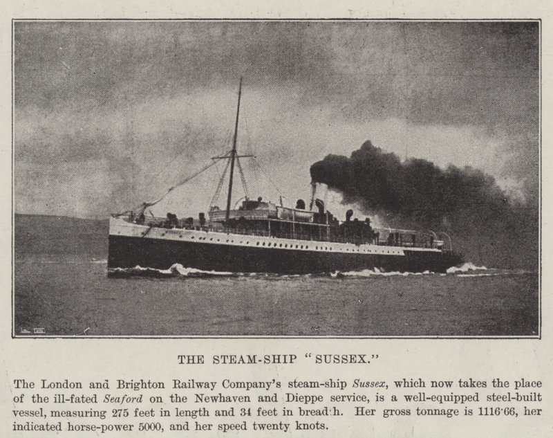 The Steam-Ship Sussex by English Photographer