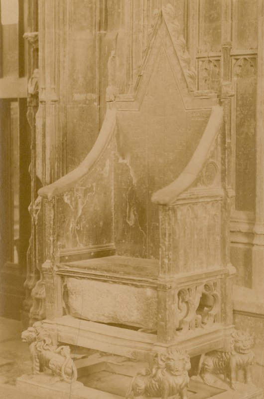 The Stone of Scone in the Coronation Chair by English Photographer