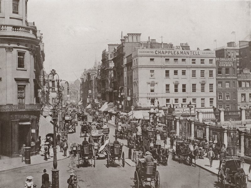 The Strand, from near Charing Cross, looking East by English Photographer