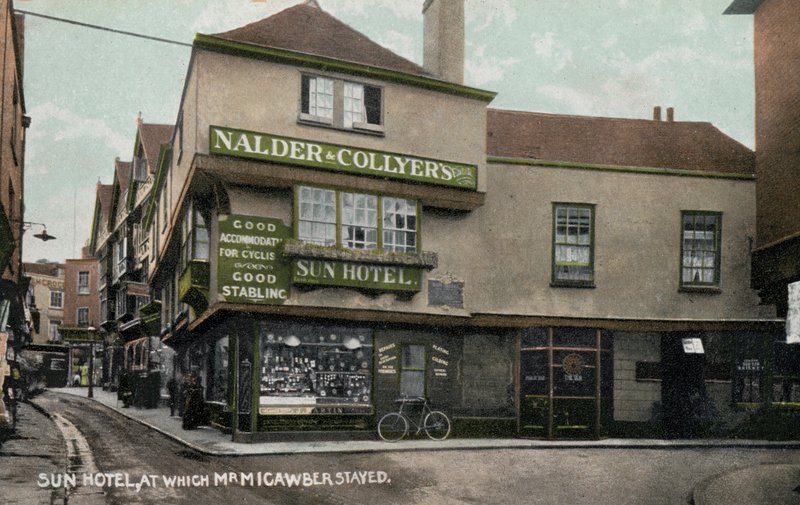 The Sun Hotel, Canterbury, Kent, where the fictional character Mr Micawber stayed in Charles Dickens