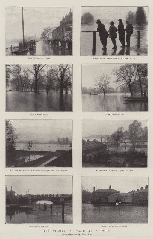 The Thames in Flood at Windsor by English Photographer