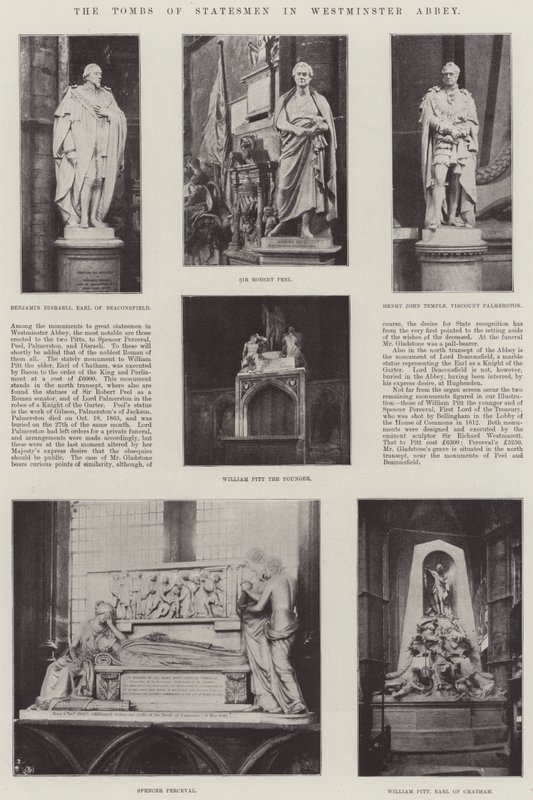 The Tombs of Statesmen in Westminster Abbey by English Photographer