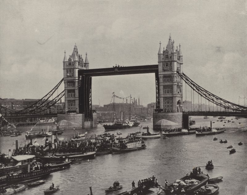 The Tower Bridge, looking East by English Photographer