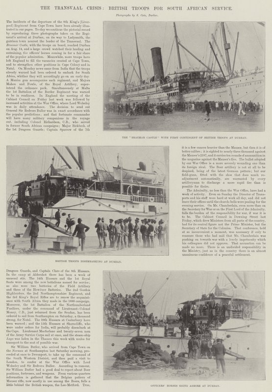 The Transvaal Crisis, British Troops for South African Service by English Photographer