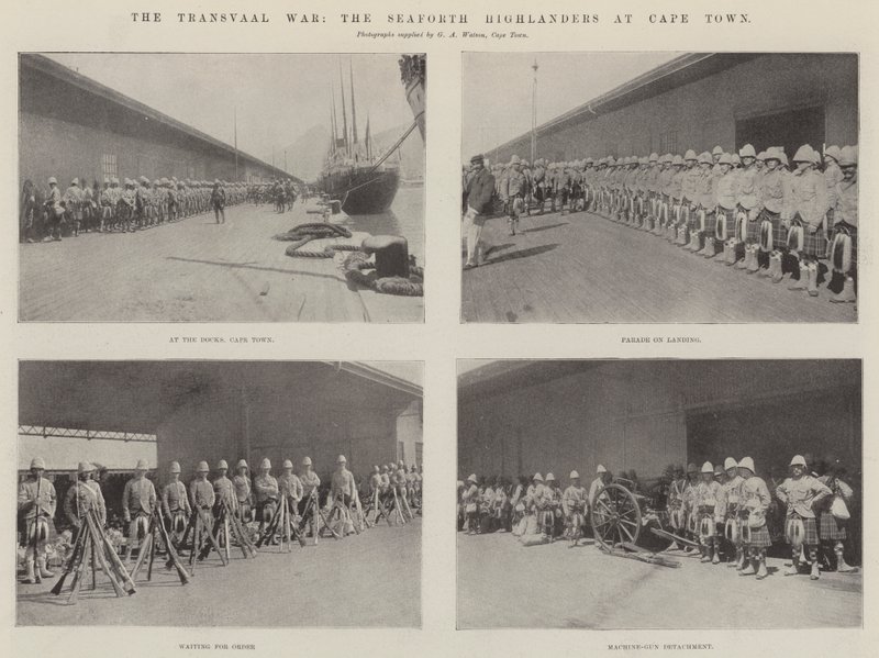 The Transvaal War, the Seaforth Highlanders at Cape Town by English Photographer