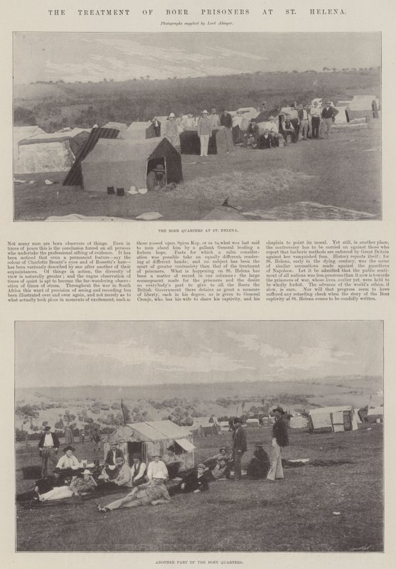 The Treatment of Boer Prisoners at St Helena by English Photographer
