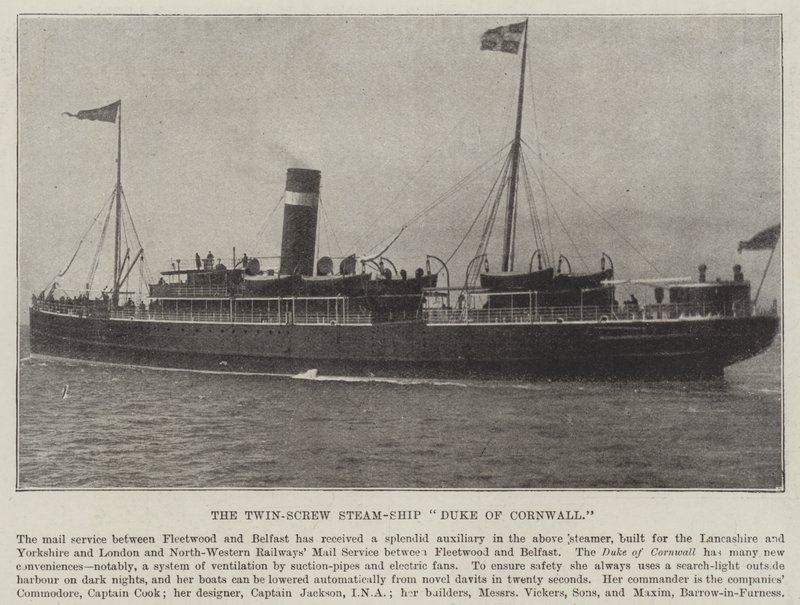 The Twin-Screw Steam-Ship Duke of Cornwall by English Photographer