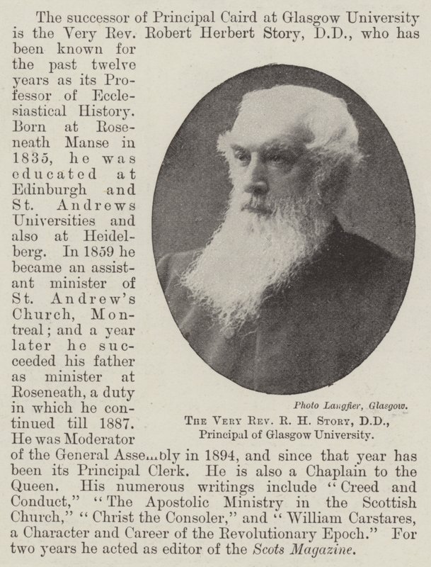 The Very Reverend R H Story, DD, Principal of Glasgow University by English Photographer