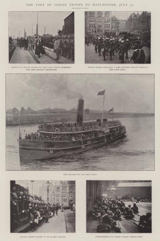 The Visit of Indian Troops to Manchester, 31 July by English Photographer