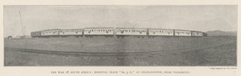 The War in South Africa, Hospital Train No 3 H, at Charlestown, near Volksrust by English Photographer