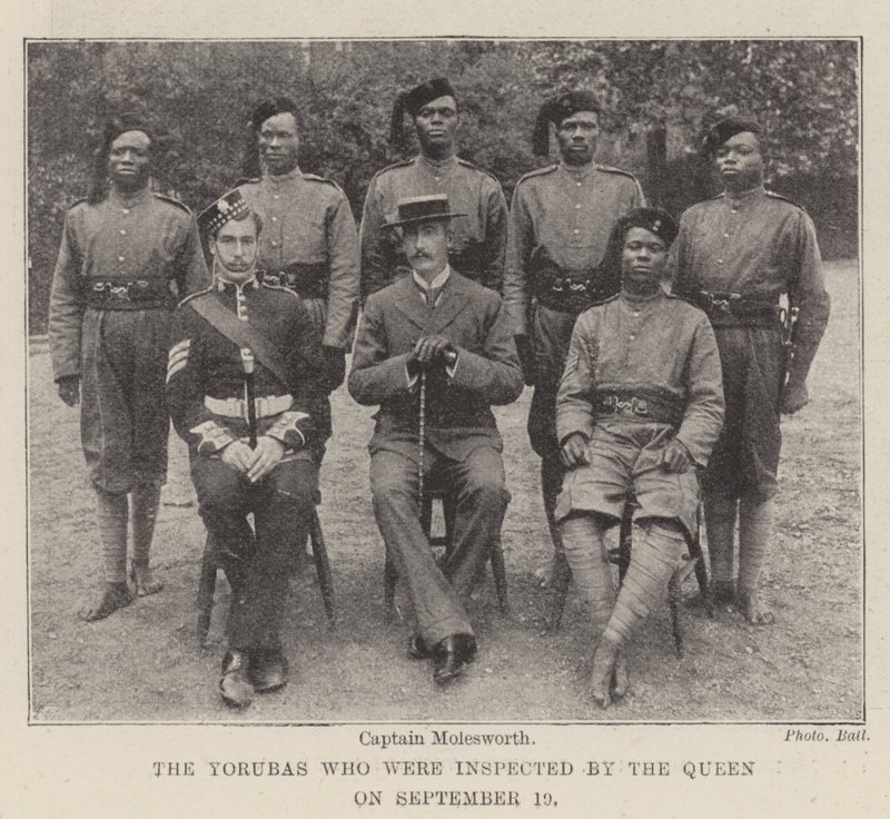 The Yorubas who were inspected by the Queen on 19 September by English Photographer