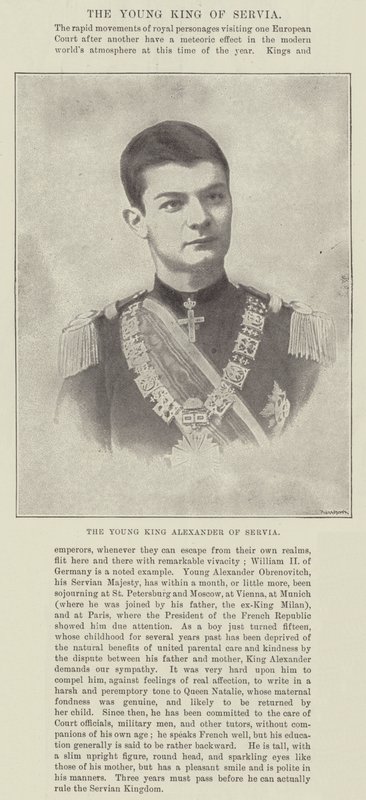 The Young King Alexander of Serbia by English Photographer