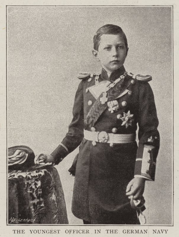 The Youngest Officer in the German Navy by English Photographer