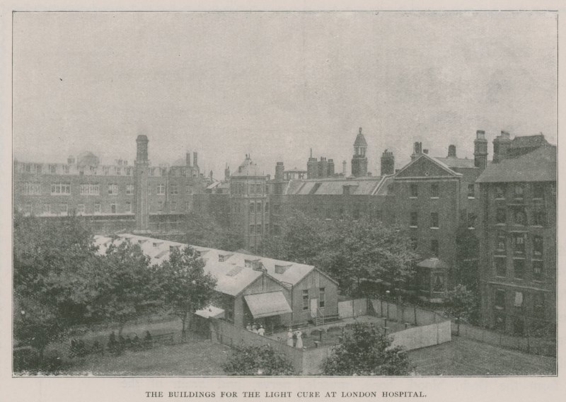 The buildings for the light cure at London Hospital by English Photographer
