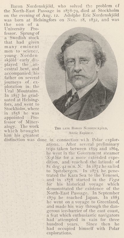The late Baron Nordenskjold, Arctic Explorer by English Photographer