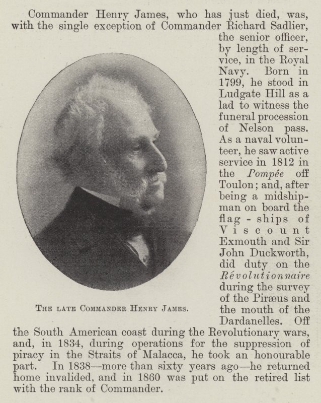 The Late Commander Henry James by English Photographer