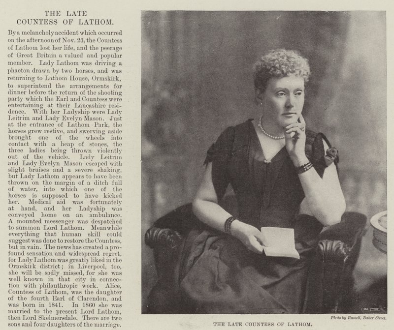 The Late Countess of Lathom by English Photographer