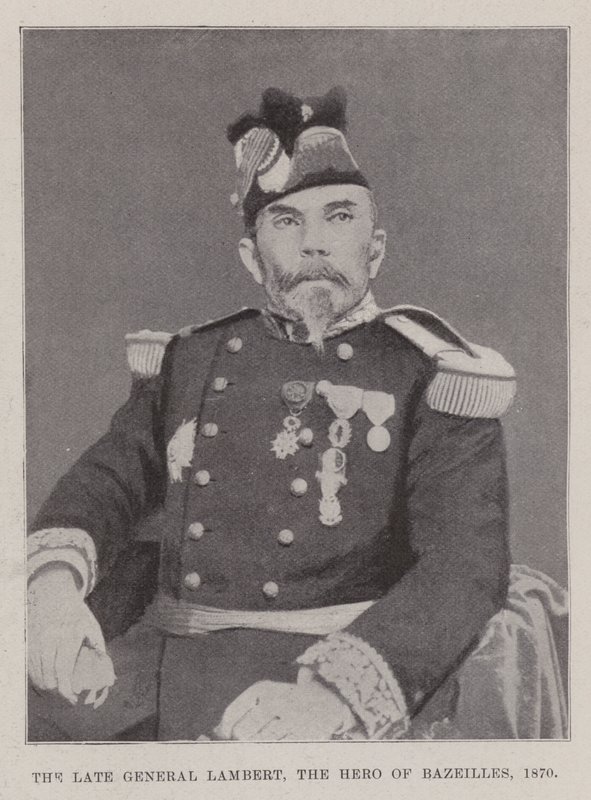 The late General Lambert, the Hero of Bazeilles, 1870 by English Photographer