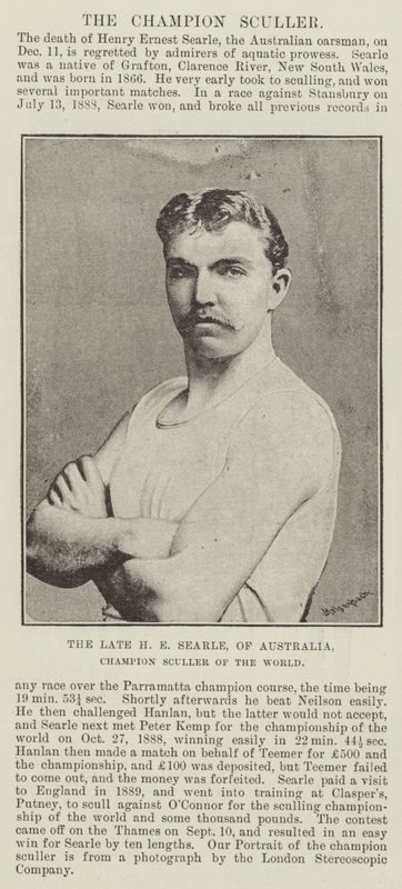 The Late H E Searle, of Australia, Champion Sculler of the World by English Photographer