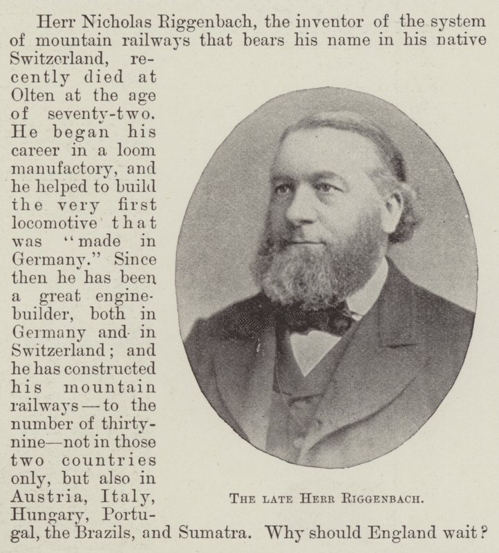 The late Herr Riggenbach by English Photographer