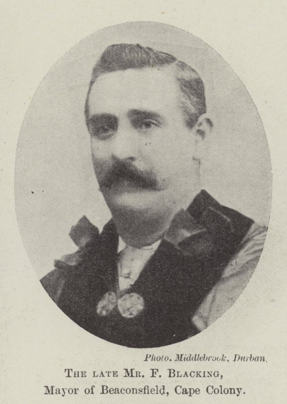 The late Mr F Blacking, Mayor of Beaconsfield, Cape Colony by English Photographer