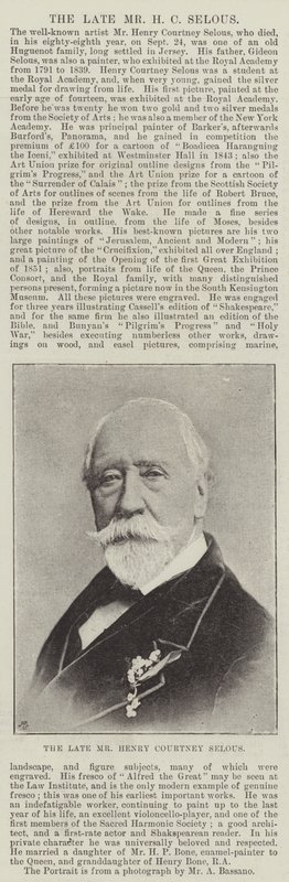 The Late Mr Henry Courtney Selous by English Photographer