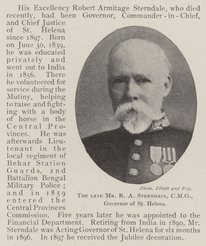 The Late Mr R A Sterndale, CMG, Governor of St Helena by English Photographer