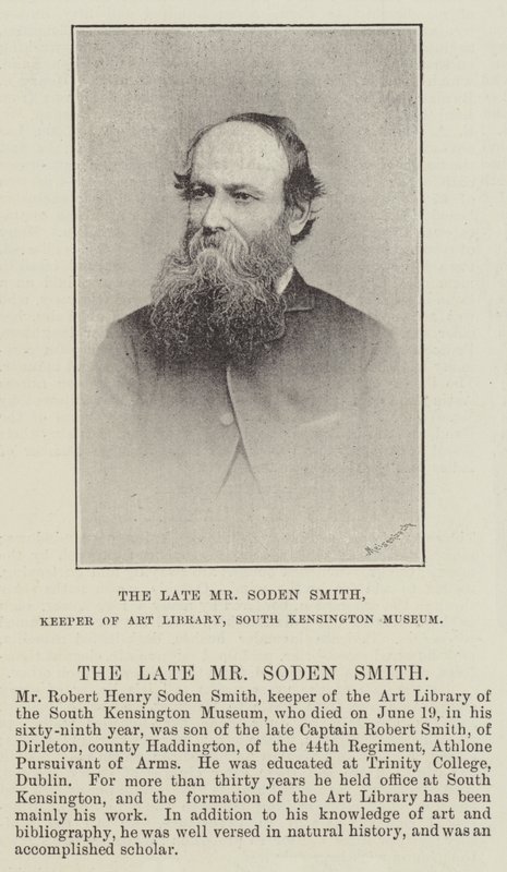 The Late Mr Soden Smith, Keeper of Art Library, South Kensington Museum by English Photographer