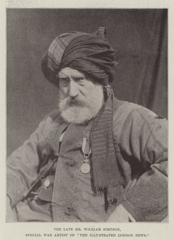 The late Mr William Simpson, Special War Artist of The Illustrated London News by English Photographer