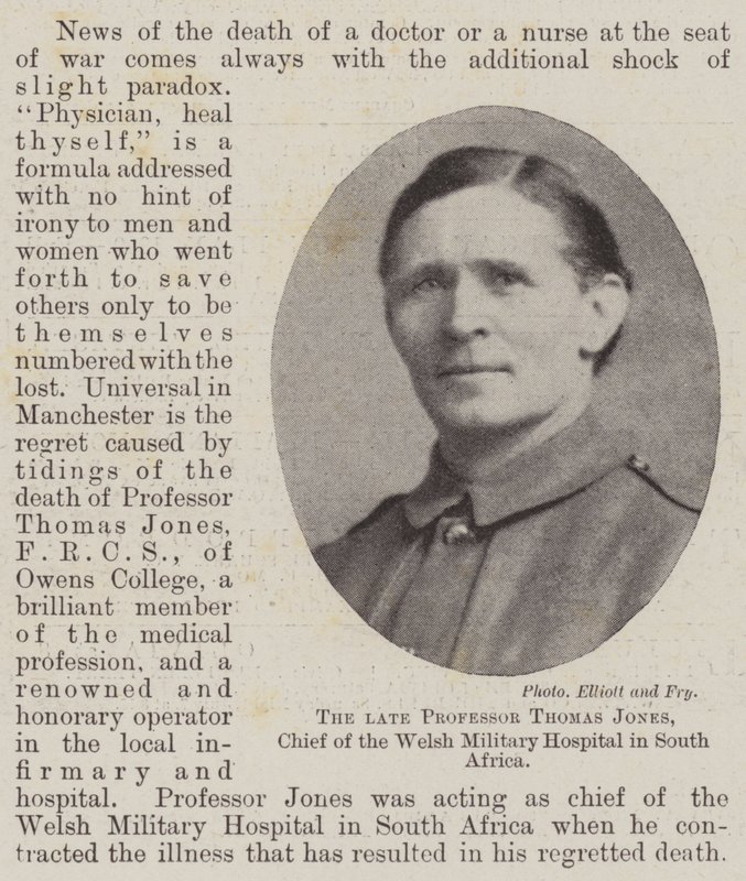 The Late Professor Thomas Jones, Chief of the Welsh Military Hospital in South Africa by English Photographer