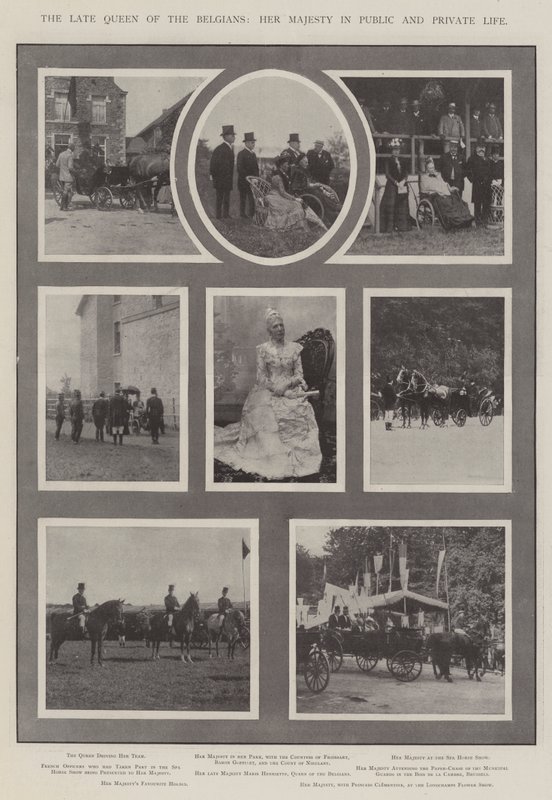 The late Queen of the Belgians, Her Majesty in Public and Private Life by English Photographer