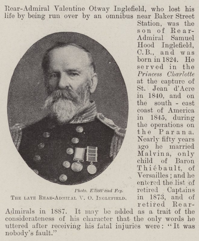 The late Rear-Admiral V O Inglefield by English Photographer