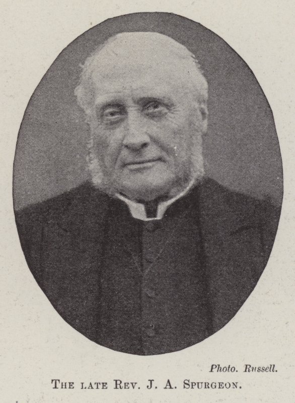 The late Reverend J A Spurgeon by English Photographer