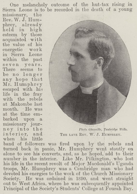 Reverend W J Humphrey by English Photographer