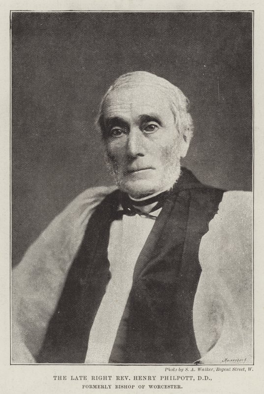 The Late Right Reverend Henry Philpott, DD, Formerly Bishop of Worcester by English Photographer