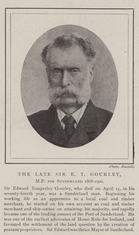 The Late Sir E T Gourley, MP for Sunderland 1868-1900 by English Photographer