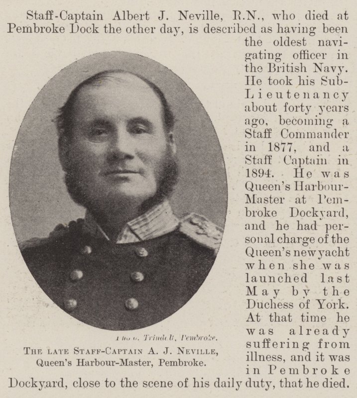 The Late Staff-Captain A J Neville, Queen