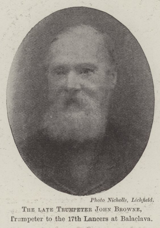 Trumpeter John Browne, Trumpeter to the 17th Lancers at Balaclava by English Photographer