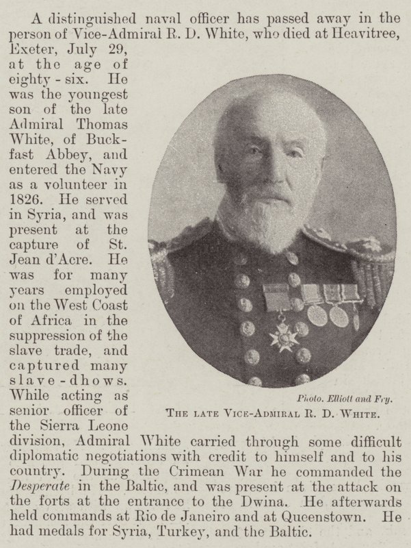 The Late Vice-Admiral R D White by English Photographer