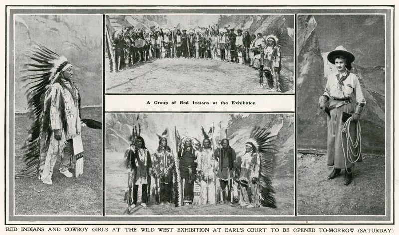 The Opening of the Golden West Exhibition at Earls Court: Red Indians and Cowboy Girls by English Photographer