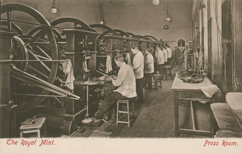 The press room at the Royal Mint, London by English Photographer