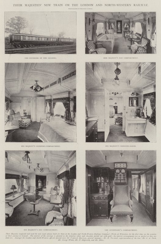 Their Majesties New Train on the London and North-Western Railway by English Photographer