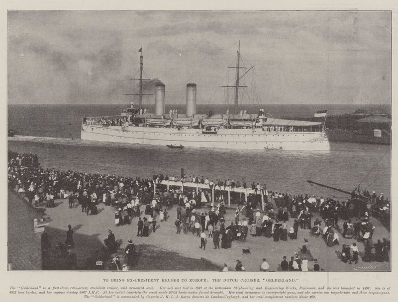 To bring Ex-President Kruger to Europe, the Dutch Cruiser, Gelderland by English Photographer
