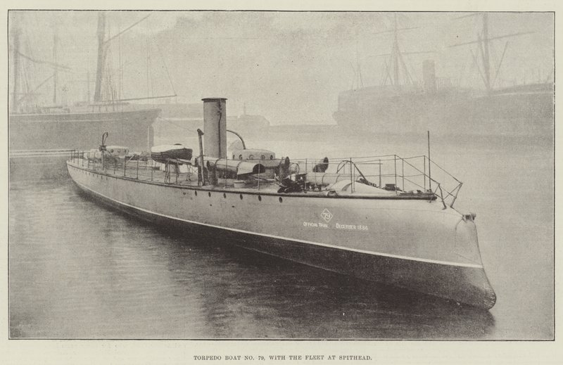 Torpedo Boat No 79, with the Fleet at Spithead by English Photographer