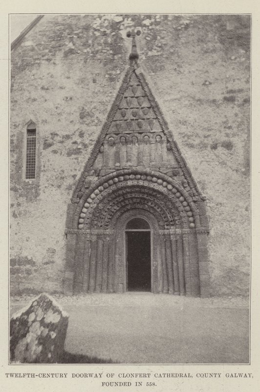 Twelfth-Century Doorway of Clonfert Cathedral, County Galway, Founded in 558 by English Photographer