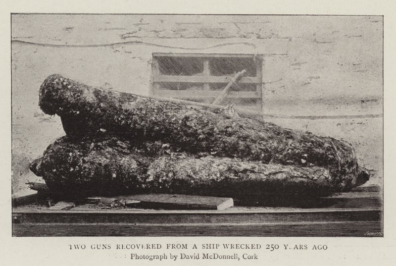 Two Guns recovered from a Ship Wrecked 250 years ago by English Photographer